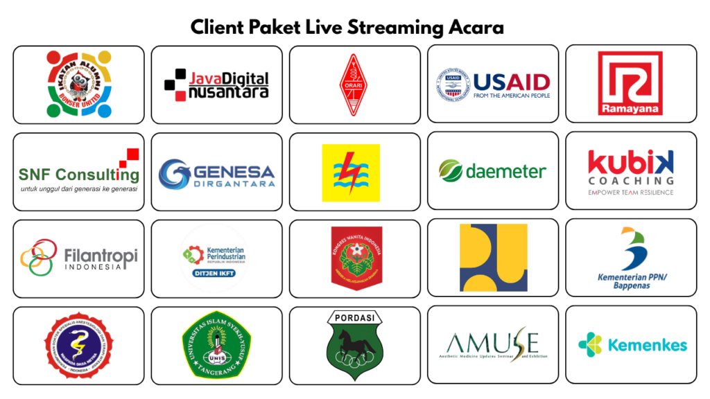 Client Paket Live Streaming Acara