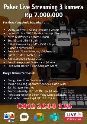 Harga Paket Live Streaming 3 Kamera