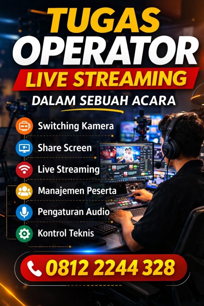 Tugas Operator Live Streaming dalam Sebuah Acara Hybrid