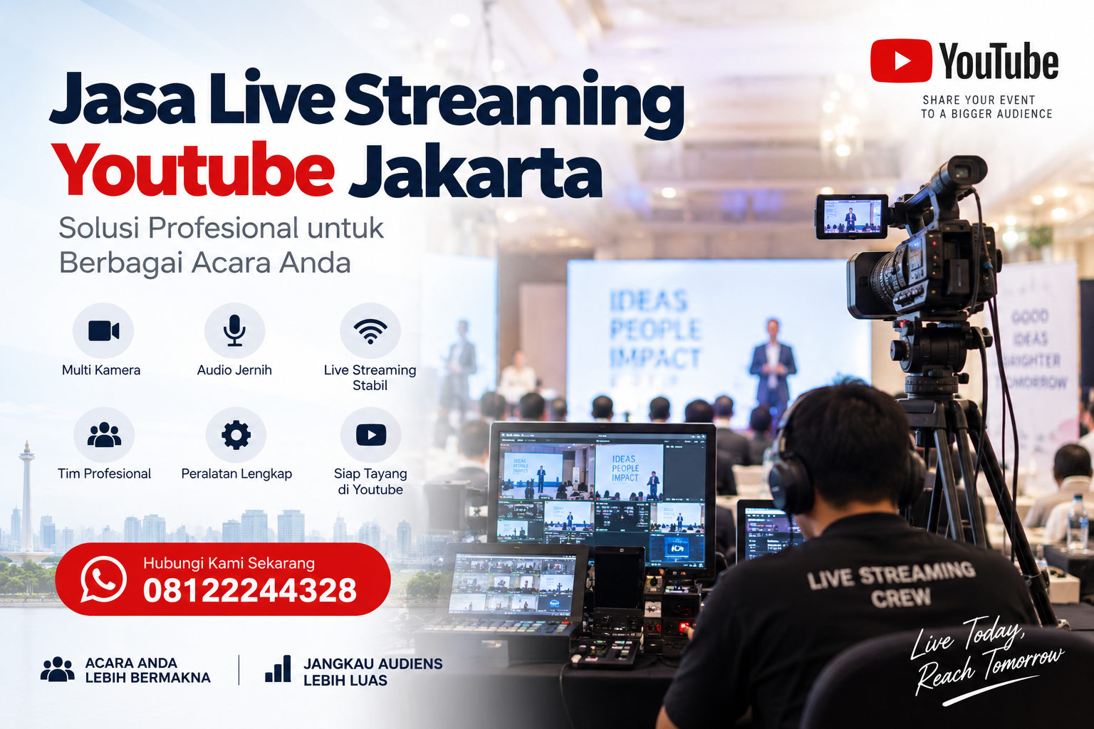 Jasa Operator Live Streaming Youtube Jakarta