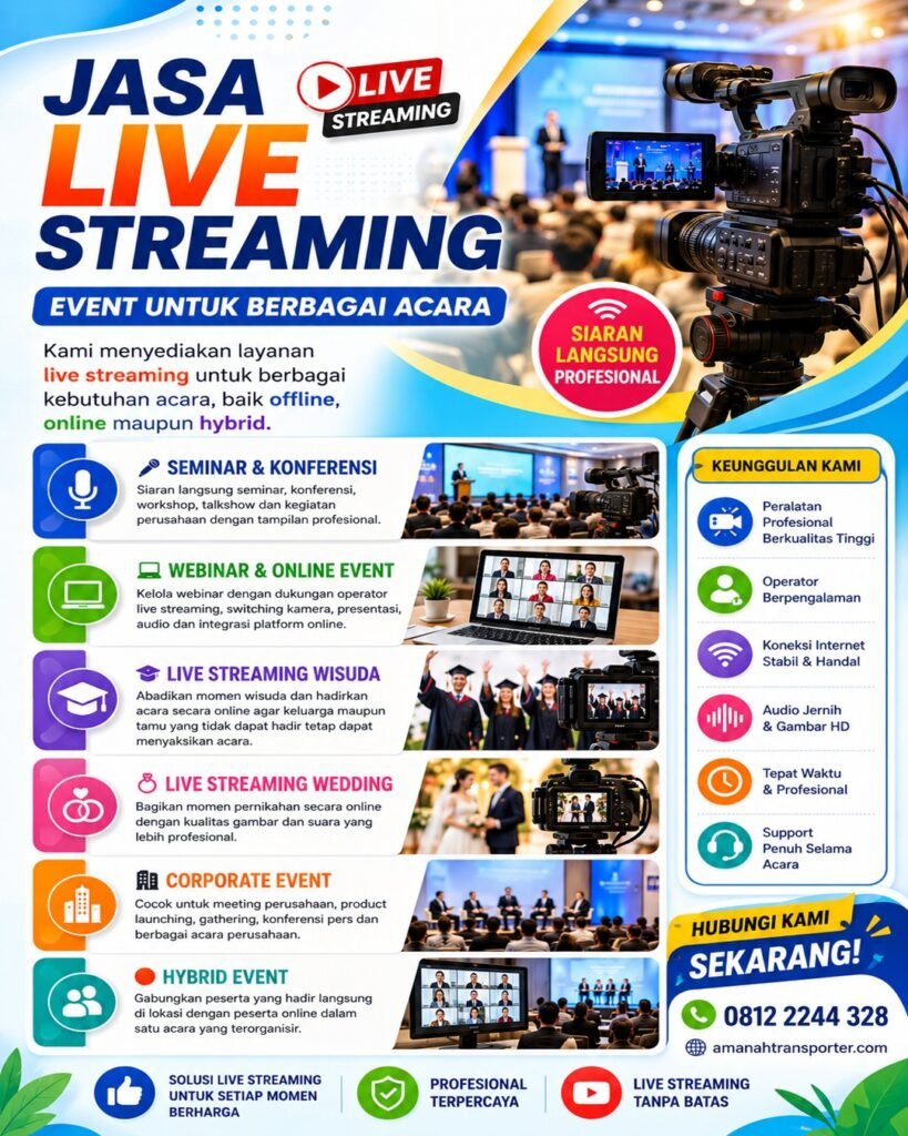 JASA LIVE STREAMING EVENT UNTUK BERBAGAI ACARA