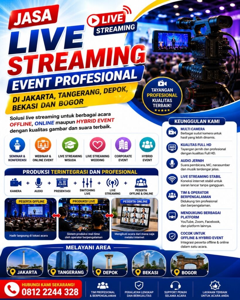 Jasa Live Streaming Event Di Jakarta , Tangerang , depok , bekasi Dan Bogor