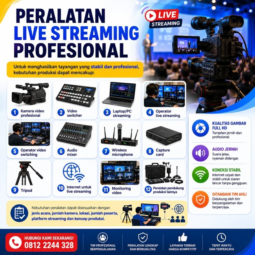 PERALATAN LIVE STREAMING PROFESIONAL