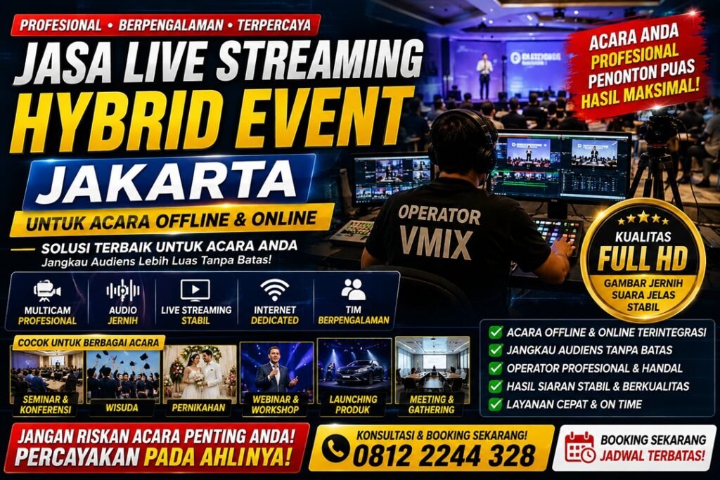 jasa live streaming hybrid event Jakarta