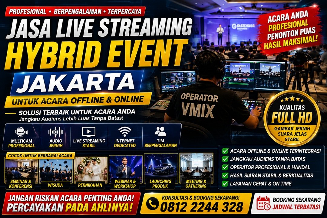 jasa live streaming hybrid event Jakarta